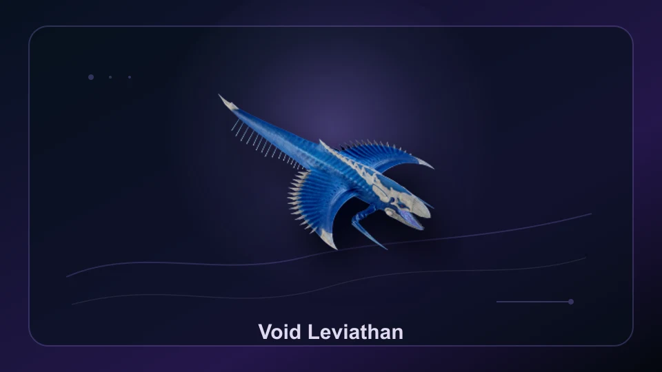 Subnautica 2 Void Leviathan creature render for the boundary-threat card.