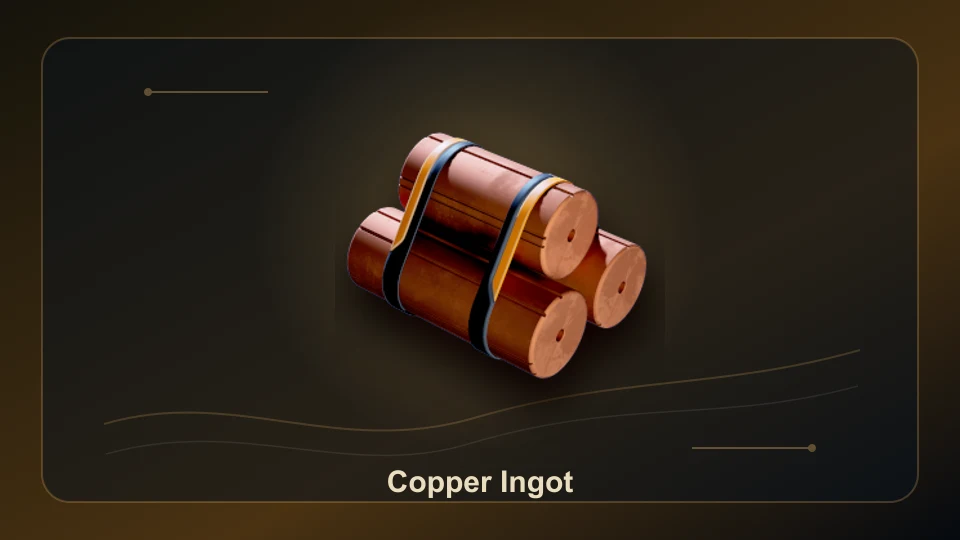 Subnautica 2 Copper Ingot item render for item lookup and route planning.