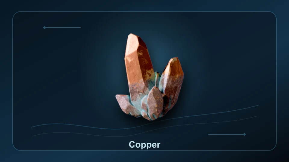 Subnautica 2 Copper item render for item lookup and route planning.