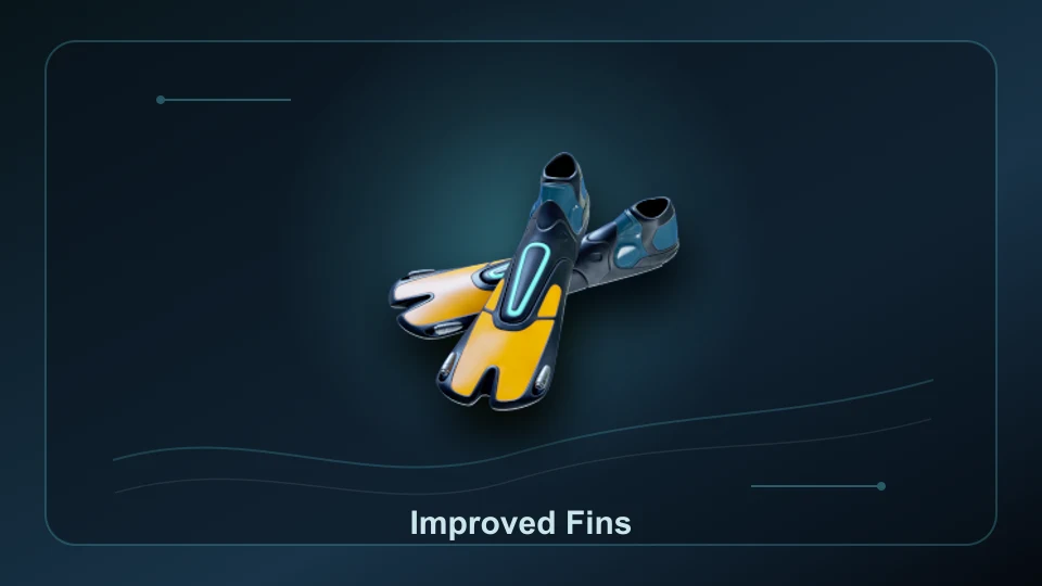 Subnautica 2 Improved Fins item render for item lookup and route planning.