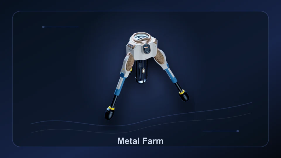 Subnautica 2 Metal Farm item render for item lookup and route planning.