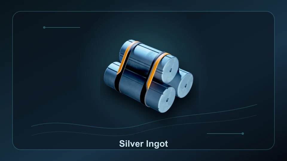 Subnautica 2 Silver Ingot item render for item lookup and route planning.