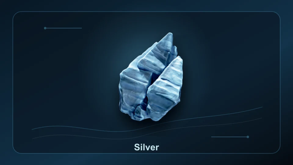 Subnautica 2 Silver item render for item lookup and route planning.