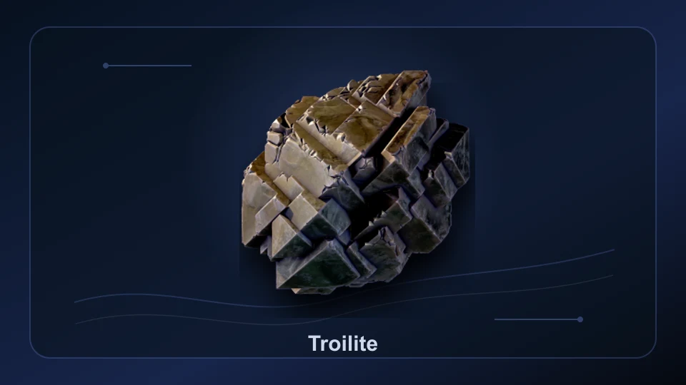 Subnautica 2 Troilite item render for item lookup and route planning.