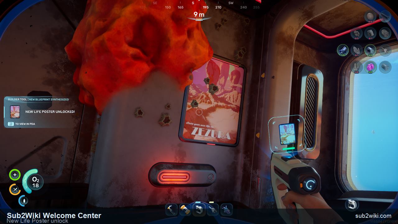 Subnautica 2 New Life Poster unlock inside the Welcome Center.